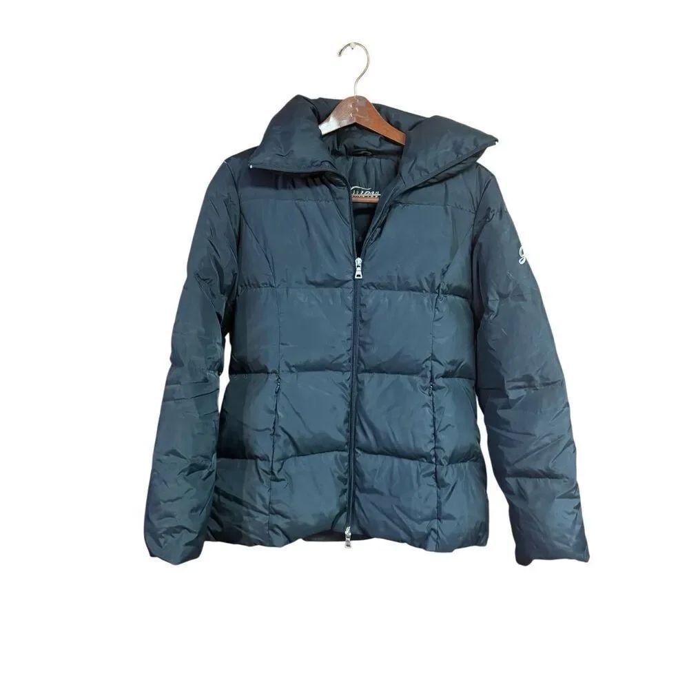 Guess Black Feather Down Puffer Jacket Sz M